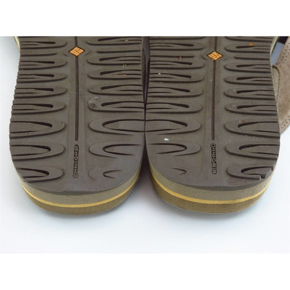 Columbia‎ Sz 7 Flip Flop Sandals Brown Leather Men Slip On - Picture 9 of 10